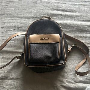 Calvin Klein Black and Tan Men's Backpack